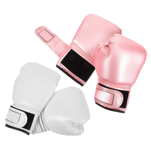 Guantes de boxeo VANZACK de diseño perlado rosa para protección en entrenamientos de Thai
