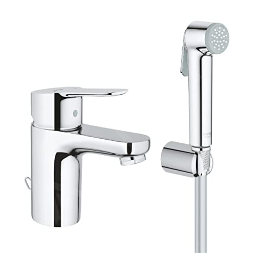 Grohe - BauEdge Waschtischarmatur Größe S + Bidet Handbrause, Chrom (23757000) - 23757000