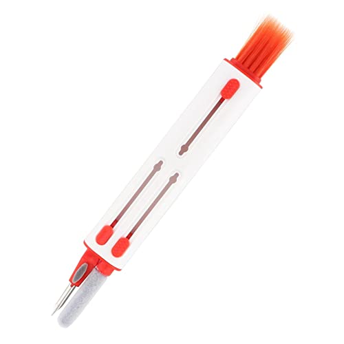 balikha 3-in-1-Bluetooth-Kopfhörer-Reinigungsstift, weiche Bürstenzubehör für Laptop-Computer-Kamera , ROT Cover