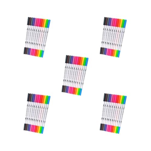 Stylos pinceaux double pointe 12 couleurs lot de 5 feutres dessin pointe fine en plastique