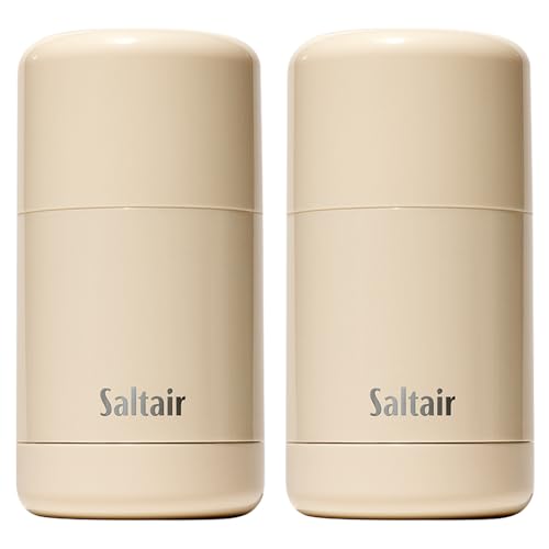 Saltair Skincare Deodorant – Aluminum-Free Deodorant for Women and Men with Long Lasting Odor Protection, Zinc and BHA. Refillable Stick, Suitable for Sensitive Skin – 2 Pack Salt Water Vanilla Scent