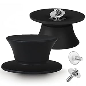 Anaeat KNOBDE-2 Universal-Topfdeckelknöpfe, Schwarz, 2er-Pack