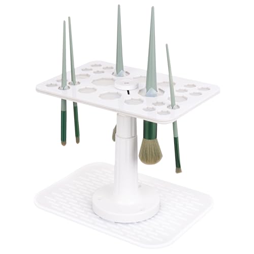 Makeup Brush Drying Rack with Silicone Mat