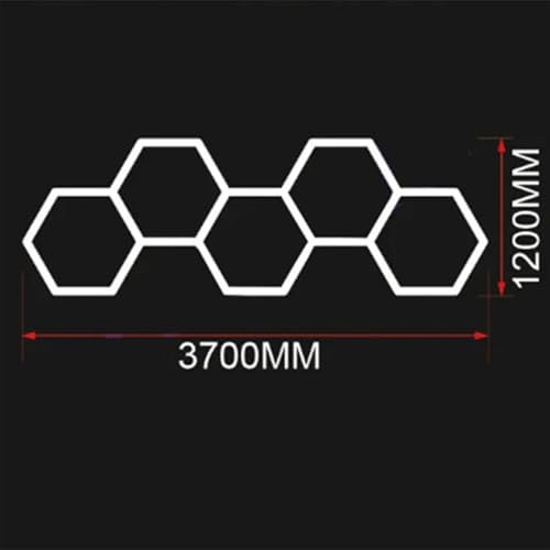 Lámpara de lavado de coche con efecto visual único y paneles hexagonales estables 3
