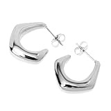 ifundom Pendientes Colgantes para Mujer en Forma de Gota de Agua, Ligeros y Minimalistas, Tamaño Pequeño, Color Plata Blanca, 1 Par, Joyas Cómodas para Uso Diario y Ocasiones Obsequios