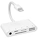 Produktbild SD Kartenleser Adapter 5 in 1 USB-OTG-Audio-Adapter mit 3,5-mm-Kopfhöreranschluss-Adapter USB-Kamera-Anschluss-Kit SD/TF-Speicherkartenleser USB-Buchsenkabel Kompatibel Phone 13/12/11/XR/XS/X/8/7/Pad