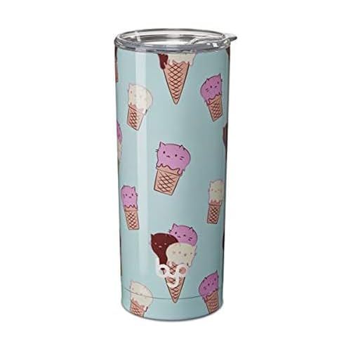 Image of BUILT Vacuum Insulated Tumbler Double Wall, 20-Ounce, Kitty Ice Cream