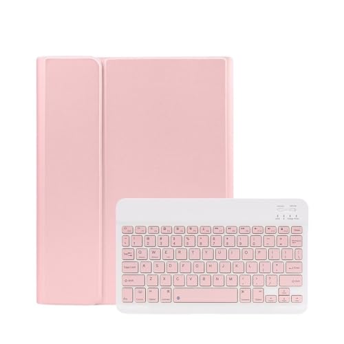 Teclado y ratón para iPad Air 5 funda protectora rosa para estudiar en la universidad