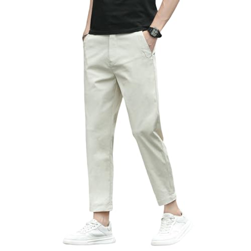 Pantalon 9 dixièmes en soie glacée pour homme coupe fluide premium