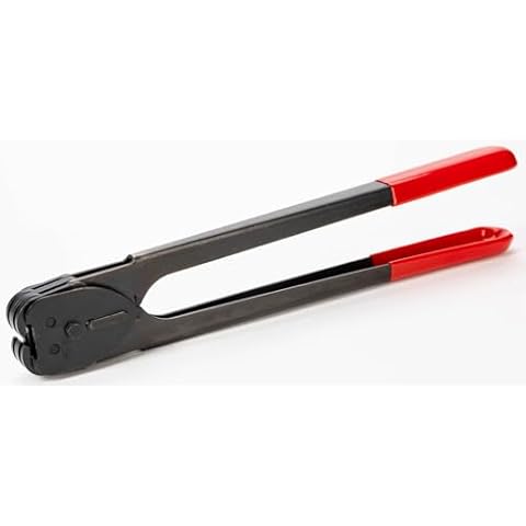 IDL Packaging C-3126 Double Notched Front Action Sealer/Crimper for 3/4" Steel Strapping – Durable Tool with Long Handle – Good for Horizontal and Vertical Operation – Heat-Treated Wearing Steel Parts Cover