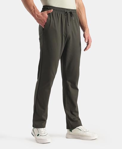 Image of Jockey 9500 Men Super Combed Cotton Rich Regular Fit Trackpant with Side Pockets