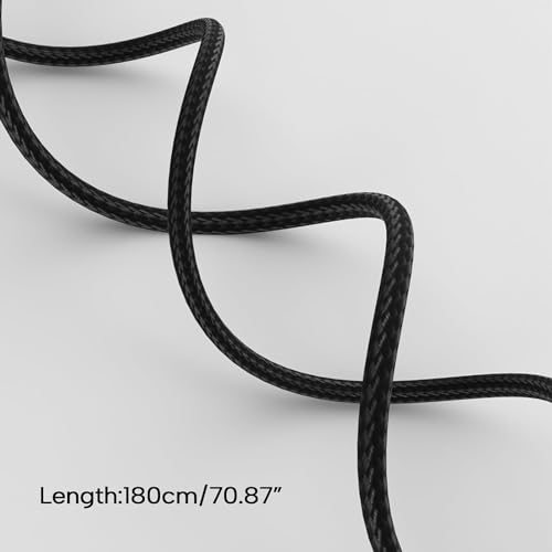 Image of ETZIN Type C to DC Cable - 140W PD Nylon Fast Charging Braided Converter Cable | 180cm Type C Male to DC Adapter Cable for Travel, Black Cord for Daily Life 5.5 * 2.5MM EPL-1252CC