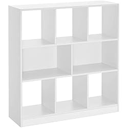 Estanteria Blanca Habitacion VASAGLE Biblioteca, Librería con Estantes, Estantería para Libros, Estantería Decorativa, para Oficina, Salón, Dormitorio, Habitación Infantil y Oficina, 97,5 x 30 x 100 cm, Blanco LBC52WT