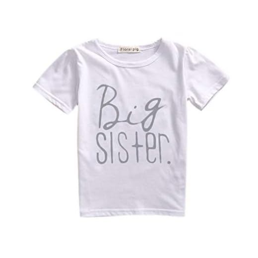 Wuderland storasyster och lillebror familj matchande kläder familj kläder Little Brother sparkdräkt storasyster t-shirt toppar bomullskläder