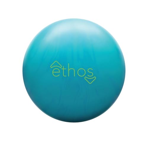 Brunswick PRE-DRILLED Ethos Solid Bowling Ball - Teal/Blue (This Item Includes a Free Bowlerstore Rubber Shammy- Colors Will Vary for The Shammy) 15lbs