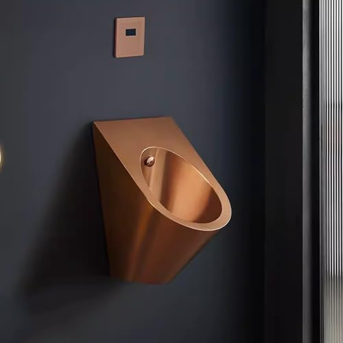 iumLeap Wall Mounted Men's Bathroom Urinal, 304 Stainless Steel Urinals, Bar Urinals, Intelligent Induction Urinal, Commercial Urinals for Men Bathroom, Urinals for Spill Proof (Brass)