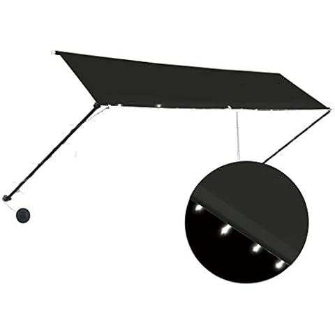 vidaXL Retractable Awning with Solar LED Cover