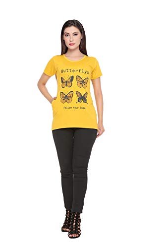 Image of In Love Women's Plus Size Longline T-Shirt with Side Pocket, 3 /4 Sleeve, Crew Neck