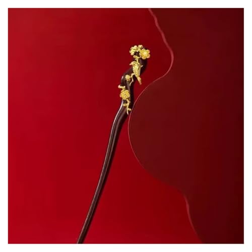 Bâton de cheveux pour chignon stable avec fleur gland rétro