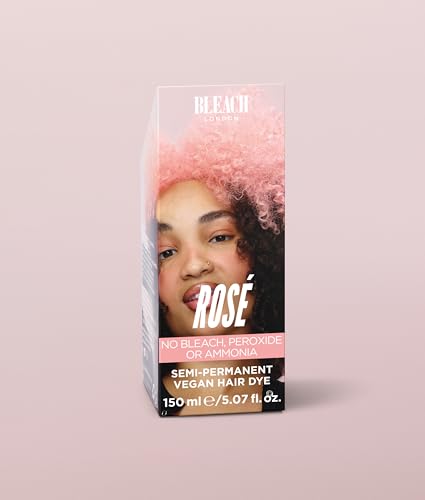 Bleach London Rosé Colour - Pastel Pink Hair Dye - Vegan & Peta-Approved Semi-Permanent Direct Dye - (150 ml)