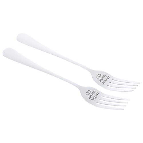 Alipis 2Pcs Stainless Steel Forks for Appetizers Elegant Metal Dining Forks for Fruits and Seafood Smooth Edges for Valentine Day Celebrations