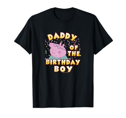 T-shirt Peppa Pig Daddy Of The Birthday Boy en coton pour fête d'anniversaire