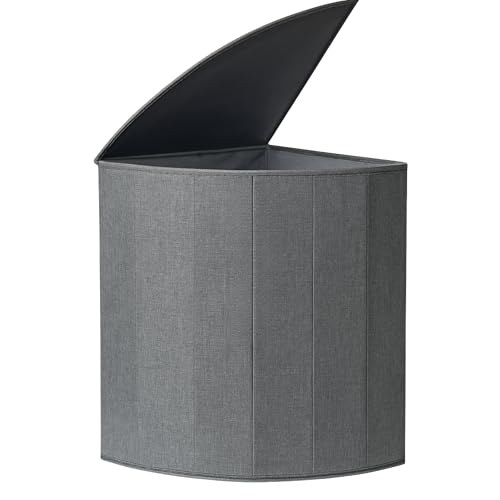 Cesta ropa sucia - Cesto ropa sucia con tapa - Cesto ropa plegable en tela gruesa Lino 600d - Accesorios baño - Cesta plegable colada 60 x 40 x 40 cm (gris)
