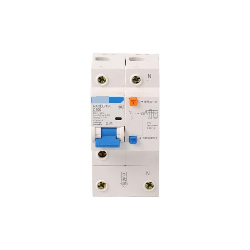 Disyuntor de corriente residual NXBLE-125 1P+N C100 de 30 mA para tableros eléctricos
