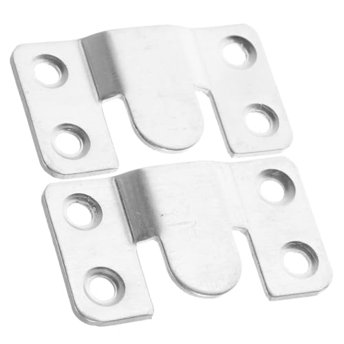 NUOBESTY 2 pièces Supports de Fixation Murale Acier Inoxydable Crochets pour Cadre Photo et Miroir Supports Encastrés Interlockables pour Montage Sécurisé des Tableaux et Meubles