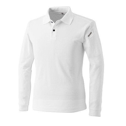 TS DESIGN ES ロングスリーブポロシャツ 4075 05 ホワイト 3L