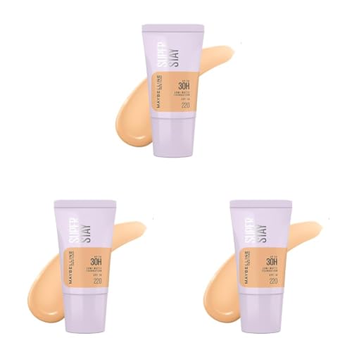 Image of Maybelline New York Super Stay Lumi Matte Liquid Foundation, 220 (Pack of 3)