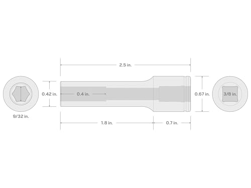 Image of TEKTON 3 /8 Inch Drive x 9 /32 Inch Deep 6-Point Socket | SHD13007