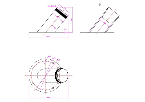 Adlerspeed Billet Fuel Cell Fast Fill Filler Neck 45 Degree 12Bolt Flange Aluminum Silver - Us Shipping #TOP6
