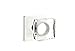 EMTEK Square Rosette Dummy, Pair with Matching Finish Modern Square Crystal Knob - Choice of 7 Finishes - 5050MSCUS26 - Polished Chrome (US26)