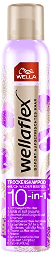 Produktfoto von Wellaflex 10-in-1 Trockenshampoo Spray Hauch Wilder Beeren – mit natürlicher Tapiokastärke für aufgefrischtes Haar&hellip;