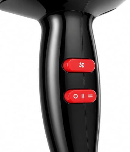 Image of Hair Dryer 1800W Powerful Hot & Cold Air Blow Dryer for Women & Men | Lightweight Hair Dryer with Styling Nozzle | Fast Drying Hair Dryer for Home, Salon & Travel Use (MULTOCOLOR)