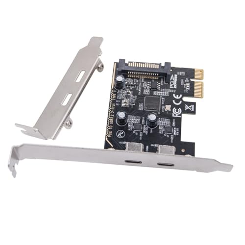 Scheda di Espansione A Doppia Tipo C A 2 Porte Type-C 3.2 GEN1 5 Gbps di Conversione Chip ASM1042 per Desktop pci-express x1 usb
