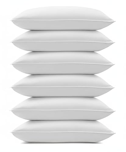 Image of Microfiber Pillow | Set of 2 | Basic Size 41 x 61 CM | Pack of 2 (6, White, King (U.K. Standard))