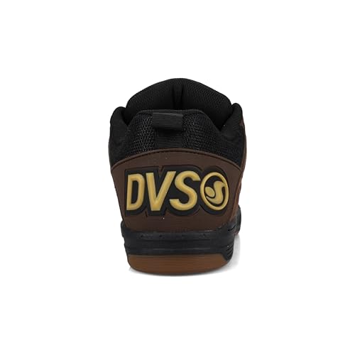 DVS Men's Skate Shoe, Brown/Black/Gold, 103