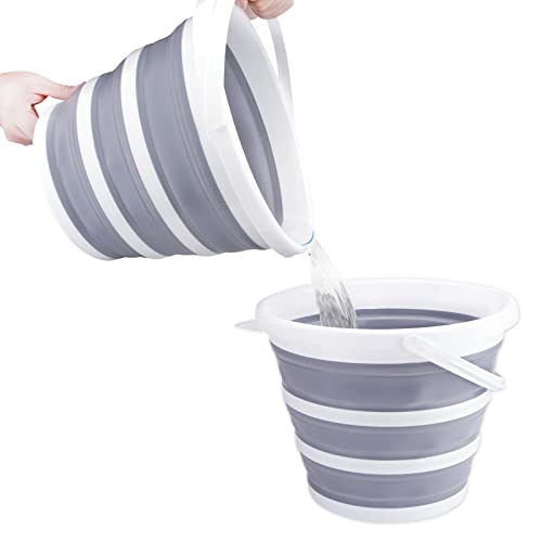 Craftend Collapsible Bucket 10L 2.6 Gallon Cleaning Bucket Mop Bucket Folding Foldable Portable Small Plastic Water Supplies For Outdoor Garden Camping Fishing Car Wash Space Saving #TOP5