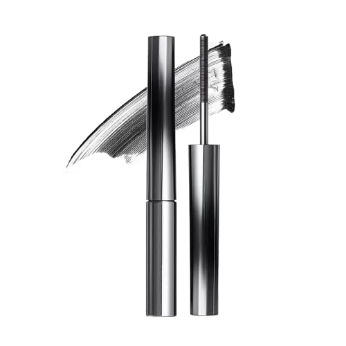 Iron Wand Mascara,3D Doll Mascara, 3D Curling Eyelash Iron Mascara, Iron Strong Mascara, Natural Thickening Lengthening Long Lasting Bristleless Mascaras, Non-Clumping, Smudge Proof (Black)