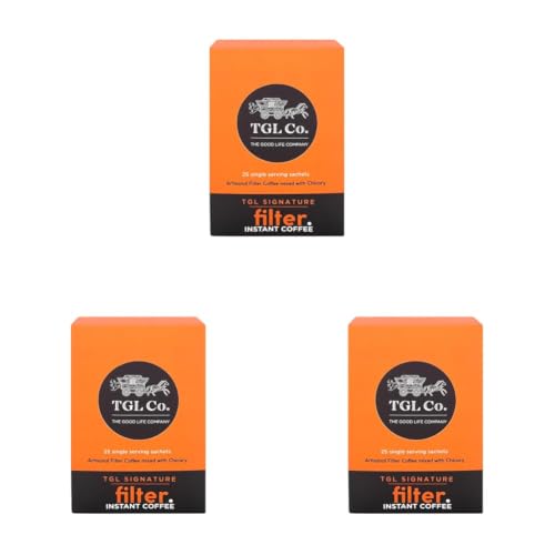 Image of TGL Co. Signature Instant Filter Coffee Sachet (25 Sachets - Trial Pack) Premium Instant Coffee Sachets | Blend of Coffee Beans & Chicory | No Artificial Flavor | Travel Friendly Pack (Pack of 3)