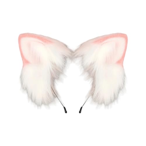 Bandeau d'oreille en peluche à motifs réalistes et doux pour un maintien parfait en soirée
