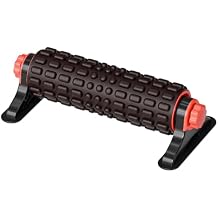 XL IT Band Firm Foam Roller with Resistance Holder - 17 inches - Exercise Roller for IT Band Issues, Deep Tissue Muscle Massage, Muscle and Back Roller for Fitness, Gym Equipment Black