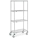 Nexel Chrome Wire Shelf Truck, 36x18x80 1200 Pound Capacity