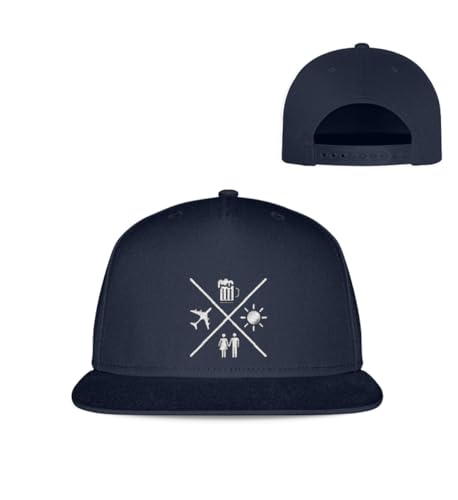 Gorra snapback de béisbol Malle Hobbys Love Party azul marino aviador ajustable