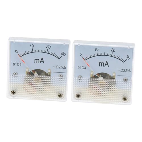 SOESFOUFU 2個 精アナログ直流電流計 パネルメーター 電圧電流測定器 電子路および自動車用電流計