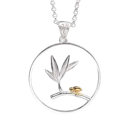 Collier femme en argent S925 style rétro le cadeau idéal fait main avec pendentif