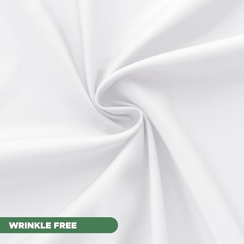 Biscaynebay Hotel Quality Fabric Shower Curtain Liners 72" X 72", White Water Resistant Bathroom Curtains Rust Resistant Grommets Weighted Bottom Hem Machine Washable by Biscaynebay - Image 9