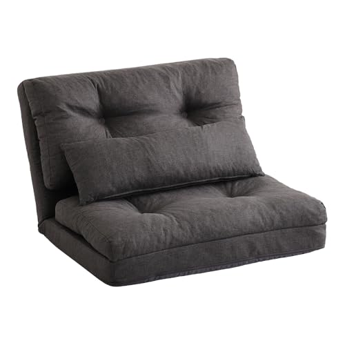 ホームテイスト 1.5人掛け 80cm幅 3way ソファ Paljon-パルヨン- チャコールグレー色